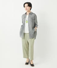 NHLGB12180 GIANNI LO GIUDICE(小さいサイズ)(メゾン ドゥ サンク) [日本製]ナチュラルスムースパンツ スモーキーグリーン