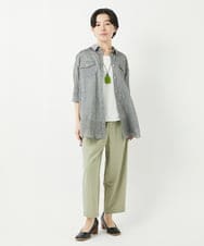 NHLGB12180 GIANNI LO GIUDICE(小さいサイズ)(メゾン ドゥ サンク) [日本製]ナチュラルスムースパンツ スモーキーグリーン