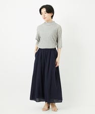 NHLGC84270 GIANNI LO GIUDICE(小さいサイズ)(メゾン ドゥ サンク) 強撚ピケワイドパンツ ネイビー