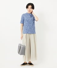 NHLGC84270 GIANNI LO GIUDICE(小さいサイズ)(メゾン ドゥ サンク) 強撚ピケワイドパンツ ネイビー