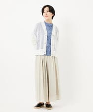 NHLGC84270 GIANNI LO GIUDICE(小さいサイズ)(メゾン ドゥ サンク) 強撚ピケワイドパンツ ネイビー