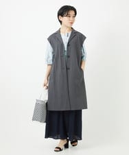 NHLGC84270 GIANNI LO GIUDICE(小さいサイズ)(メゾン ドゥ サンク) 強撚ピケワイドパンツ ネイビー