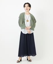 NHLGC84270 GIANNI LO GIUDICE(小さいサイズ)(メゾン ドゥ サンク) 強撚ピケワイドパンツ ネイビー