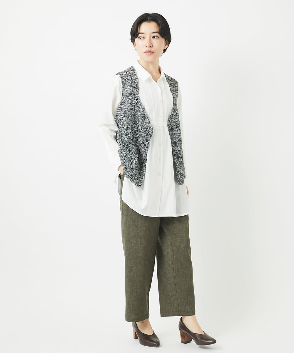 NHLGC86190 GIANNI LO GIUDICE(小さいサイズ)(メゾン ドゥ サンク) リネンライクパンツ カーキ