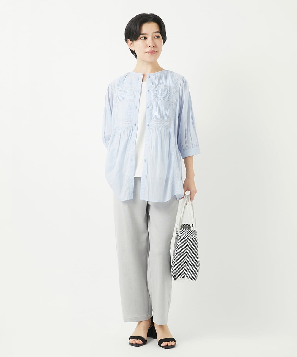 NHLGC86190 GIANNI LO GIUDICE(小さいサイズ)(メゾン ドゥ サンク) リネンライクパンツ カーキ