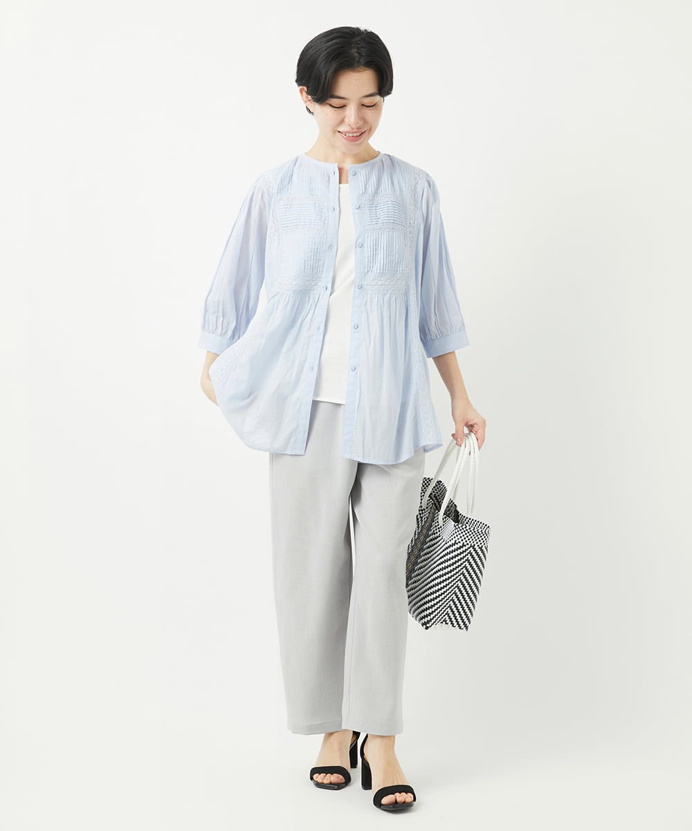 NHLGC86190 GIANNI LO GIUDICE(小さいサイズ)(メゾン ドゥ サンク) リネンライクパンツ カーキ
