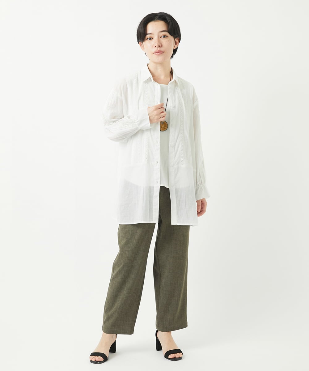 NHLGC86190 GIANNI LO GIUDICE(小さいサイズ)(メゾン ドゥ サンク) リネンライクパンツ カーキ