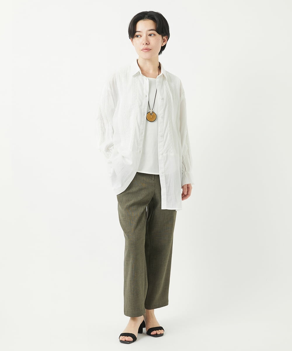 NHLGC86190 GIANNI LO GIUDICE(小さいサイズ)(メゾン ドゥ サンク) リネンライクパンツ カーキ