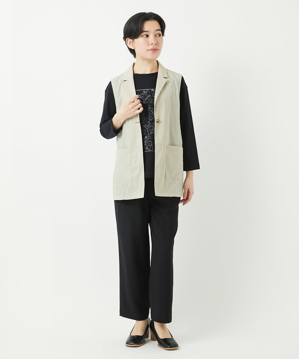 NHLGC86190 GIANNI LO GIUDICE(小さいサイズ)(メゾン ドゥ サンク) リネンライクパンツ カーキ