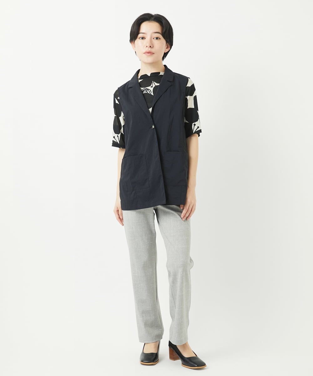 NHLGC87170 GIANNI LO GIUDICE(小さいサイズ)(メゾン ドゥ サンク) [3サイズ展開・接触冷感・夏向け素材]ブリーズクールハイテンションストレッチパンツ ネイビー