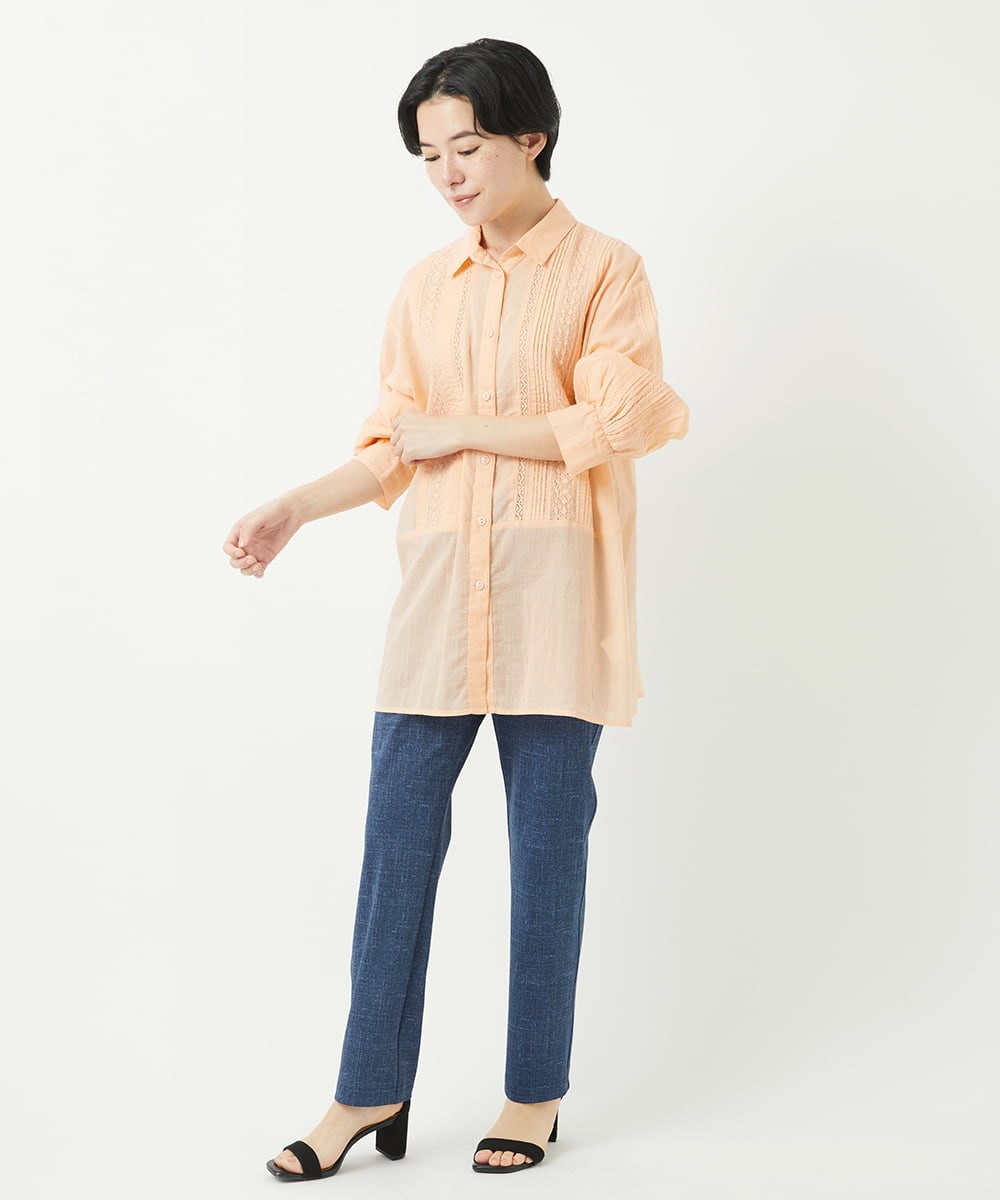 NHLGC87170 GIANNI LO GIUDICE(小さいサイズ)(メゾン ドゥ サンク) [3サイズ展開・接触冷感・夏向け素材]ブリーズクールハイテンションストレッチパンツ ネイビー