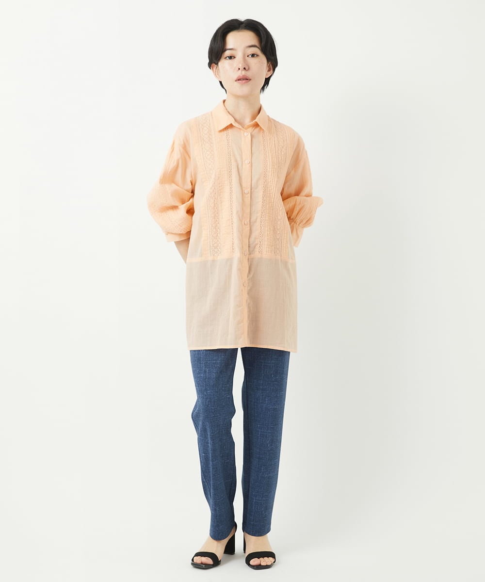 NHLGC87170 GIANNI LO GIUDICE(小さいサイズ)(メゾン ドゥ サンク) [3サイズ展開・接触冷感・夏向け素材]ブリーズクールハイテンションストレッチパンツ ネイビー