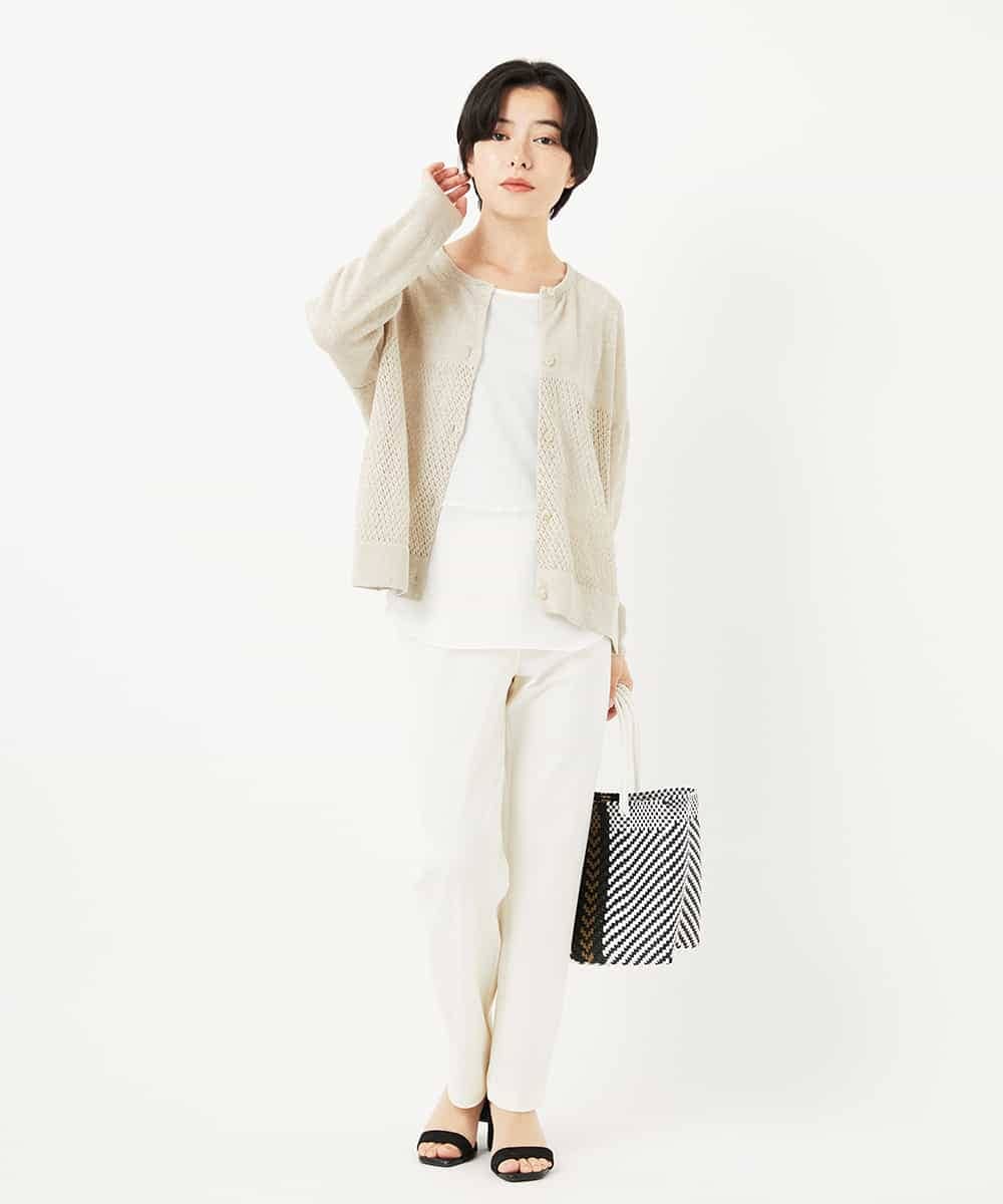 NHLGC89170 GIANNI LO GIUDICE(小さいサイズ)(メゾン ドゥ サンク) [3サイズ展開・撥水性能]無地ハイテンションストレッチパンツ ライトベージュ