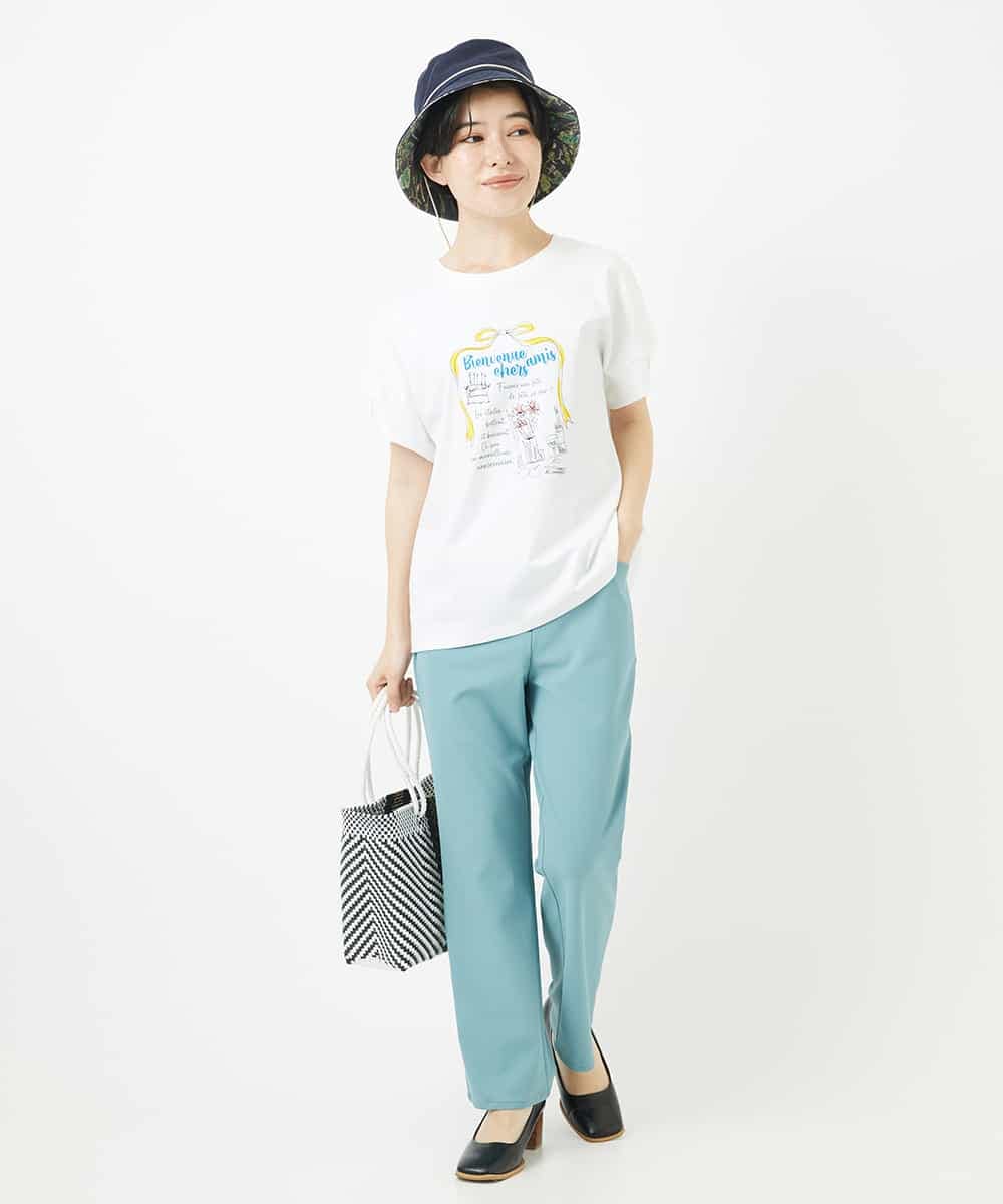 NHLGC93230 GIANNI LO GIUDICE(小さいサイズ)(メゾン ドゥ サンク) [日本製]シェルタリングドライトリコットパンツ ライトブルー
