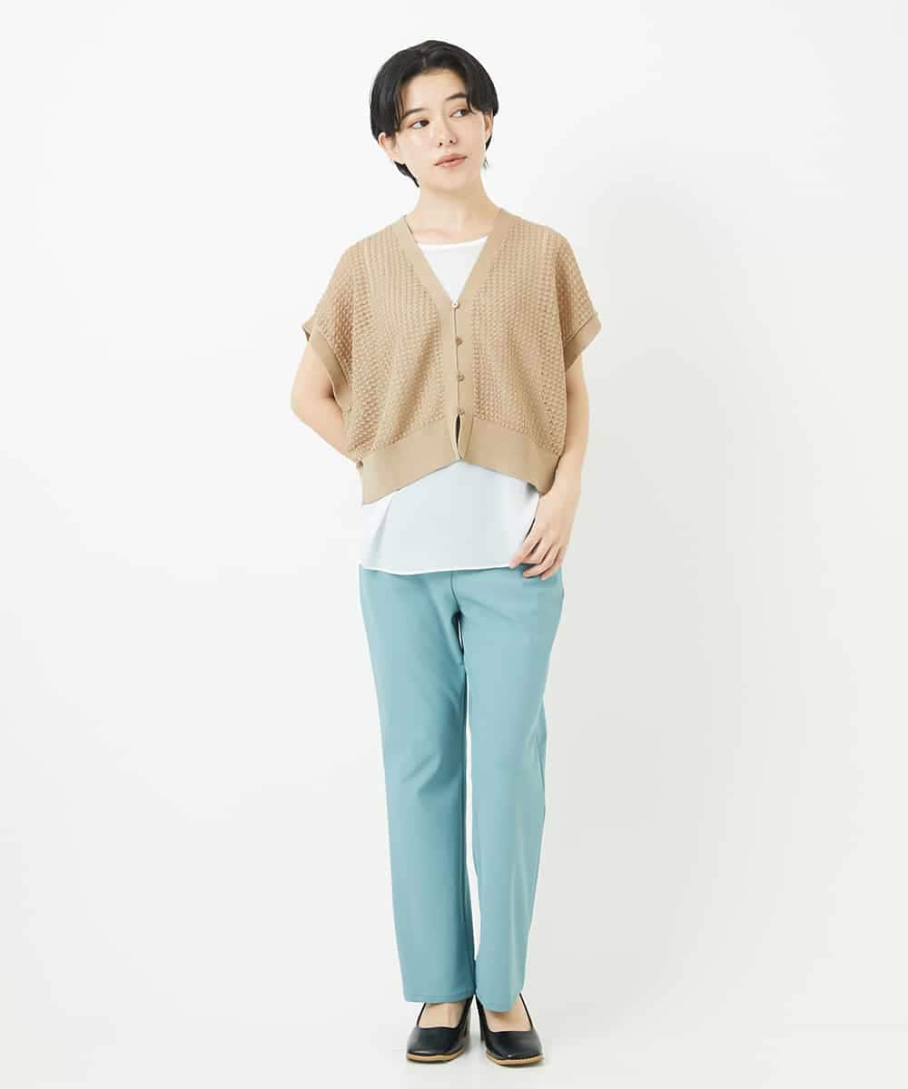 NHLGC93230 GIANNI LO GIUDICE(小さいサイズ)(メゾン ドゥ サンク) [日本製]シェルタリングドライトリコットパンツ ライトブルー