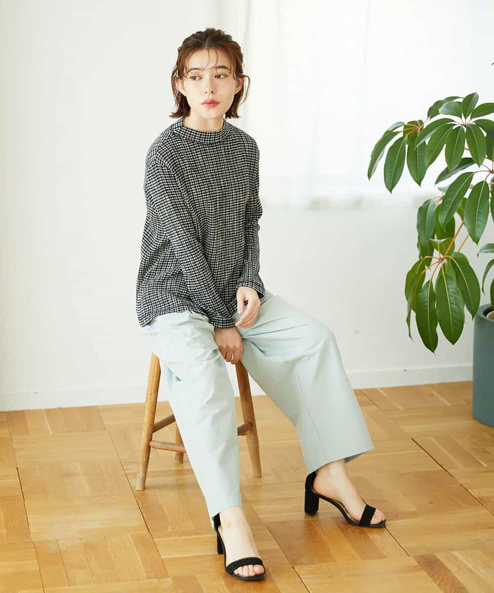 NHLGD33230 GIANNI LO GIUDICE(小さいサイズ)(メゾン ドゥ サンク) ポリエステルコットングログランパンツ ミントグリーン