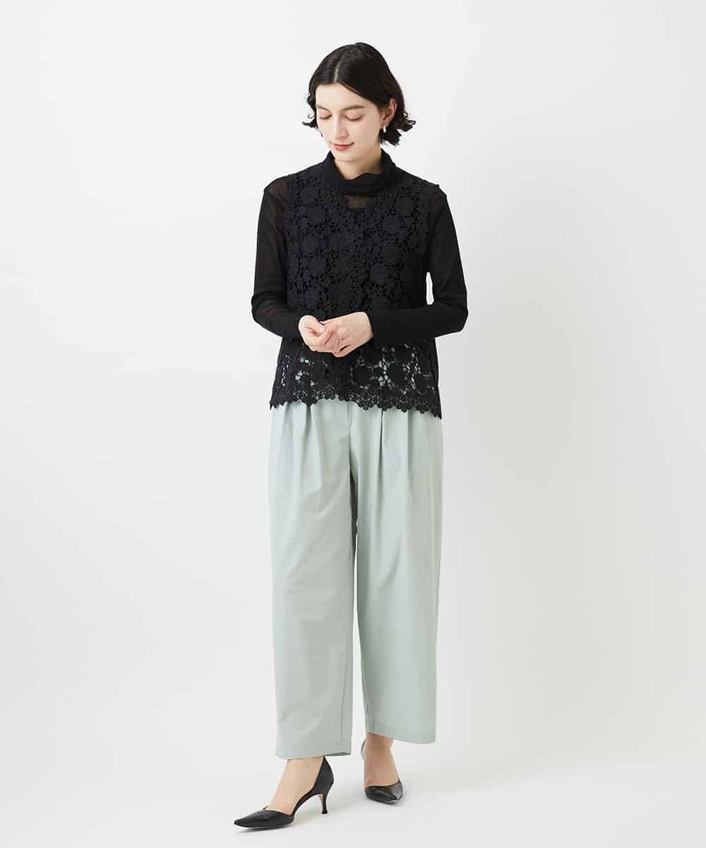 NHLGD33230 GIANNI LO GIUDICE(小さいサイズ)(メゾン ドゥ サンク) ポリエステルコットングログランパンツ ミントグリーン