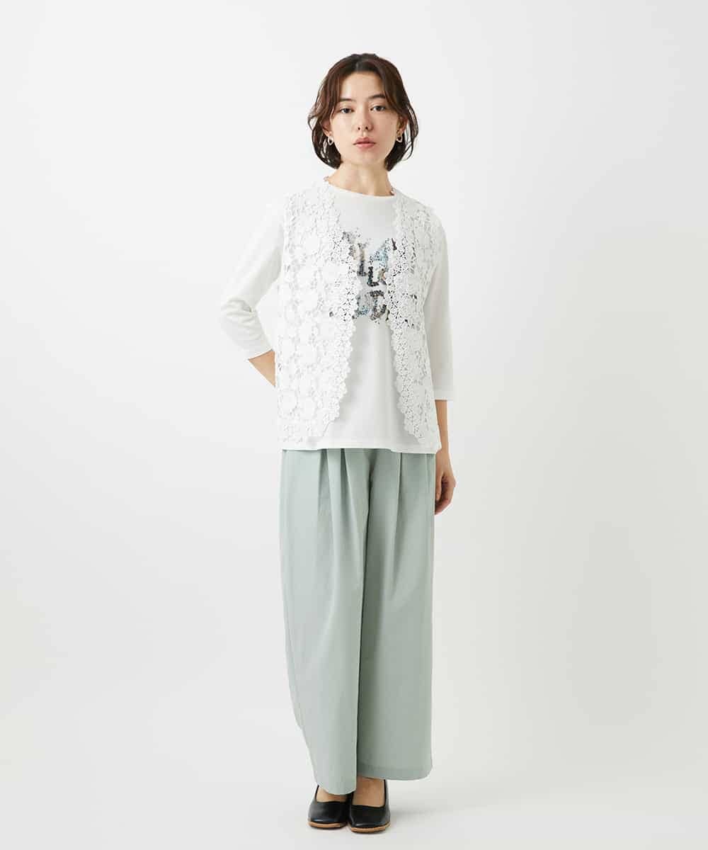 NHLGD33230 GIANNI LO GIUDICE(小さいサイズ)(メゾン ドゥ サンク) ポリエステルコットングログランパンツ ミントグリーン