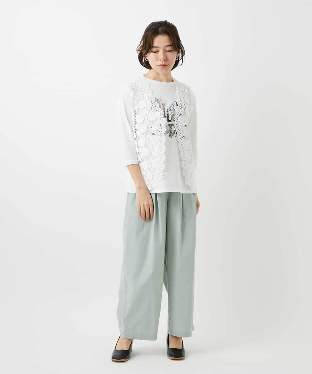 NHLGD33230 GIANNI LO GIUDICE(小さいサイズ)(メゾン ドゥ サンク) ポリエステルコットングログランパンツ ミントグリーン