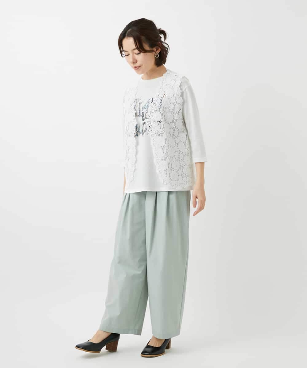 NHLGD33230 GIANNI LO GIUDICE(小さいサイズ)(メゾン ドゥ サンク) ポリエステルコットングログランパンツ ミントグリーン