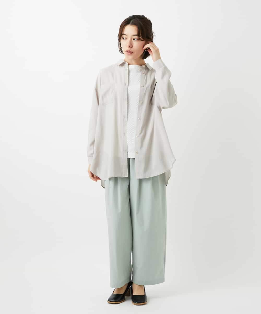 NHLGD33230 GIANNI LO GIUDICE(小さいサイズ)(メゾン ドゥ サンク) ポリエステルコットングログランパンツ ミントグリーン