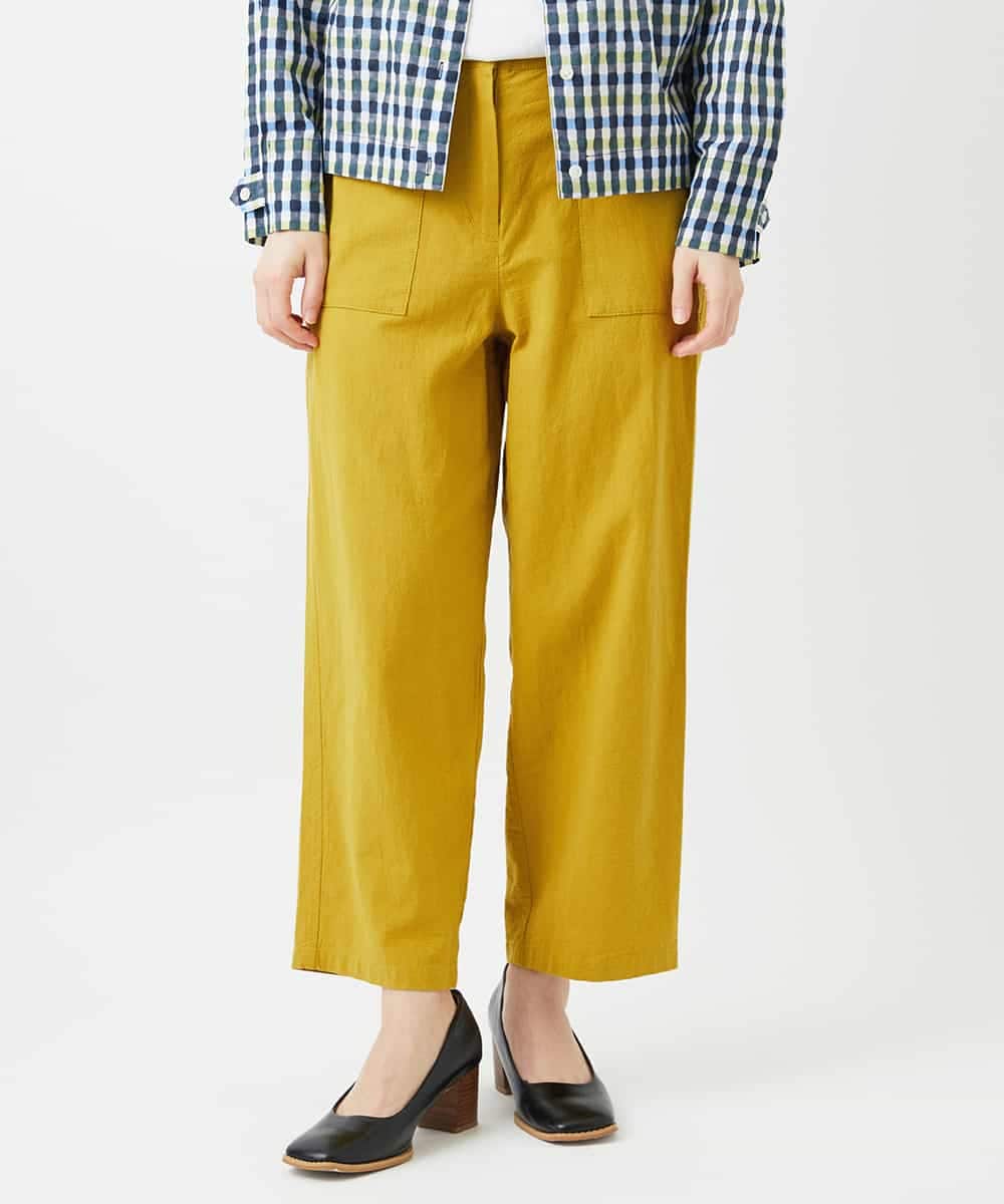 NHLGD86250 GIANNI LO GIUDICE(小さいサイズ)(メゾン ドゥ サンク) コットンナチュラルワッシャーベイカーパンツ グリーン