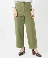 NHLGD86250 GIANNI LO GIUDICE(小さいサイズ)(メゾン ドゥ サンク) コットンナチュラルワッシャーベイカーパンツ グリーン