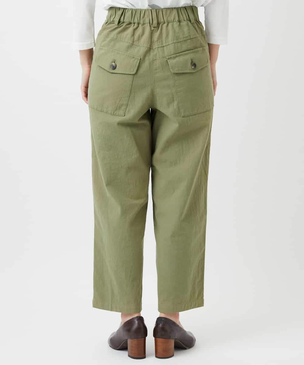 NHLGD86250 GIANNI LO GIUDICE(小さいサイズ)(メゾン ドゥ サンク) コットンナチュラルワッシャーベイカーパンツ グリーン