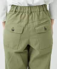 NHLGD86250 GIANNI LO GIUDICE(小さいサイズ)(メゾン ドゥ サンク) コットンナチュラルワッシャーベイカーパンツ グリーン