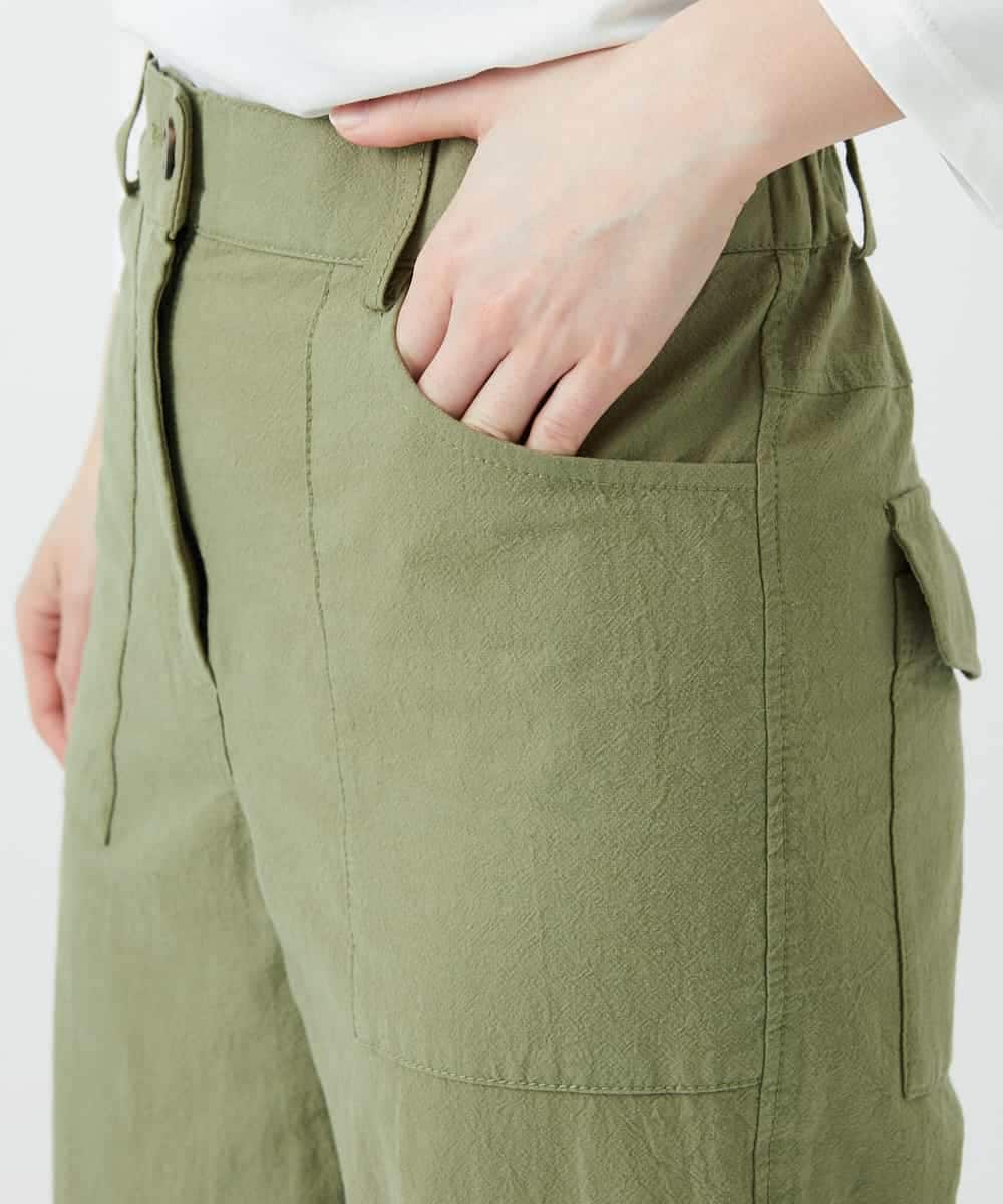 NHLGD86250 GIANNI LO GIUDICE(小さいサイズ)(メゾン ドゥ サンク) コットンナチュラルワッシャーベイカーパンツ グリーン