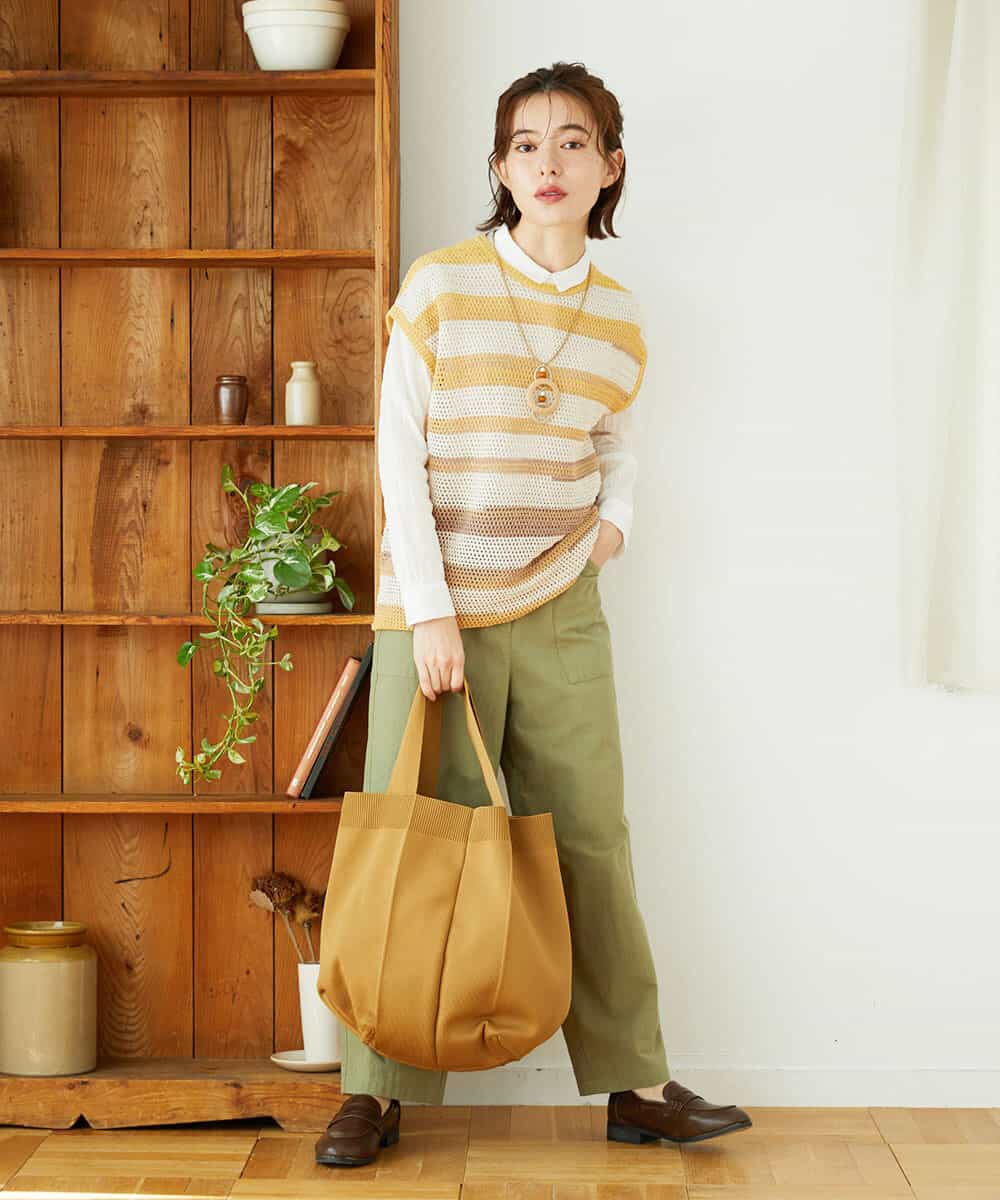 NHLGD86250 GIANNI LO GIUDICE(小さいサイズ)(メゾン ドゥ サンク) コットンナチュラルワッシャーベイカーパンツ グリーン