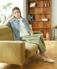 NHLGD86250 GIANNI LO GIUDICE(小さいサイズ)(メゾン ドゥ サンク) コットンナチュラルワッシャーベイカーパンツ グリーン