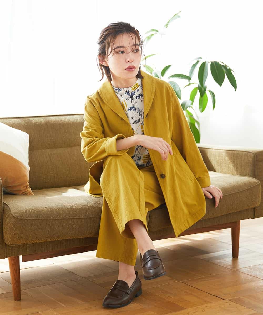 NHLGD86250 GIANNI LO GIUDICE(小さいサイズ)(メゾン ドゥ サンク) コットンナチュラルワッシャーベイカーパンツ グリーン