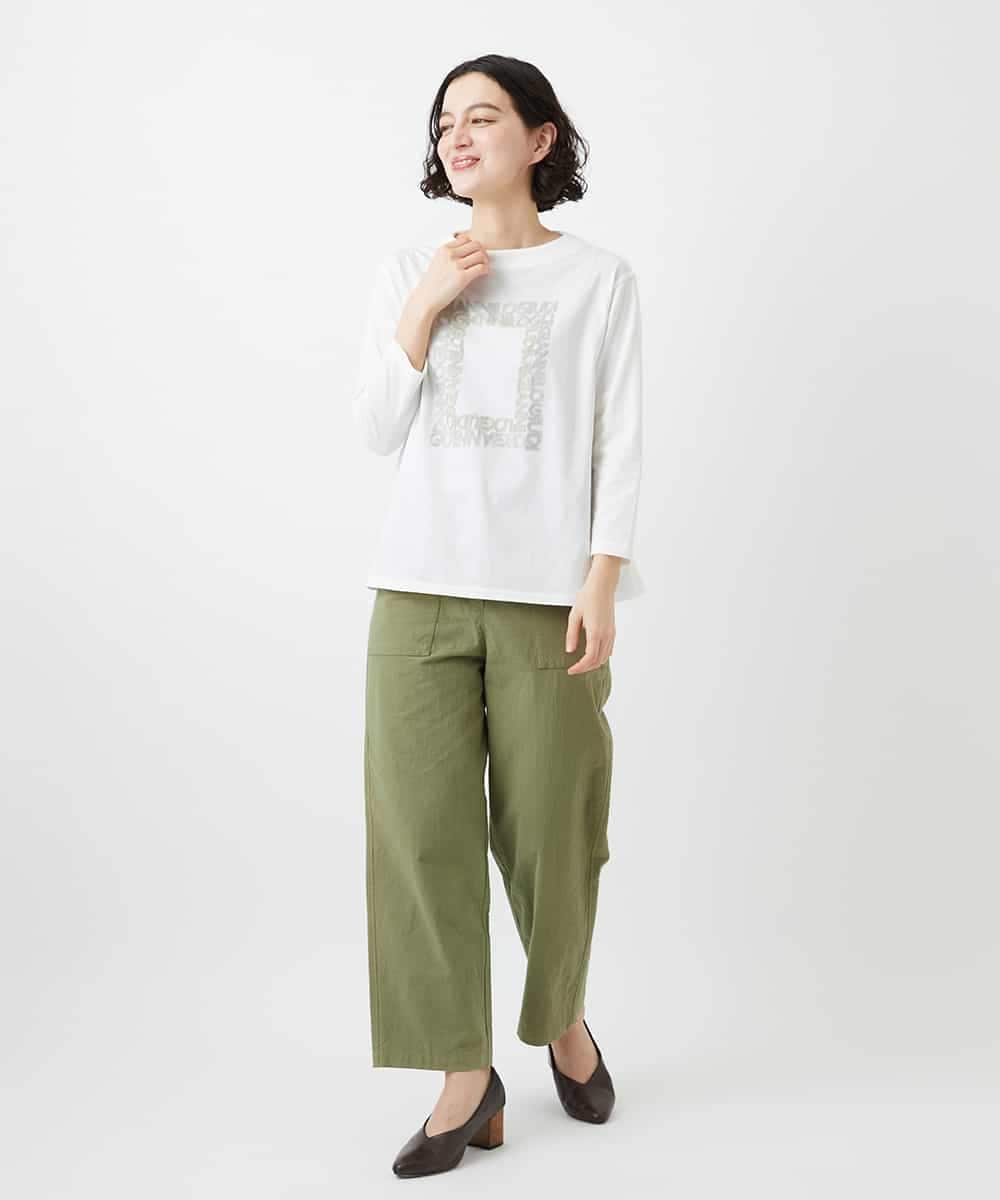 NHLGD86250 GIANNI LO GIUDICE(小さいサイズ)(メゾン ドゥ サンク) コットンナチュラルワッシャーベイカーパンツ グリーン