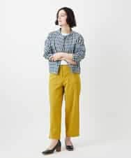 NHLGD86250 GIANNI LO GIUDICE(小さいサイズ)(メゾン ドゥ サンク) コットンナチュラルワッシャーベイカーパンツ グリーン