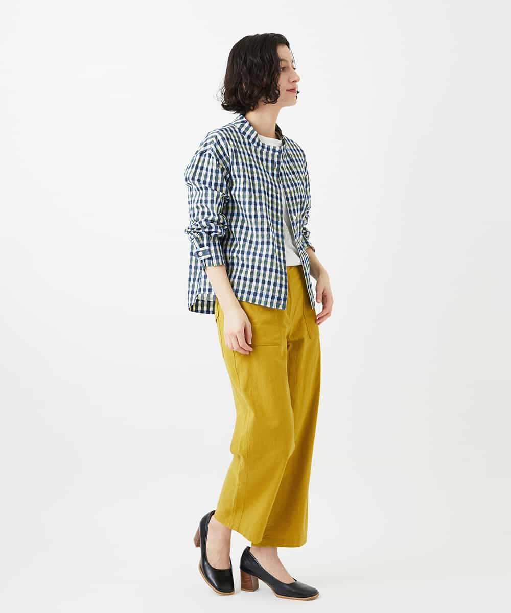 NHLGD86250 GIANNI LO GIUDICE(小さいサイズ)(メゾン ドゥ サンク) コットンナチュラルワッシャーベイカーパンツ グリーン