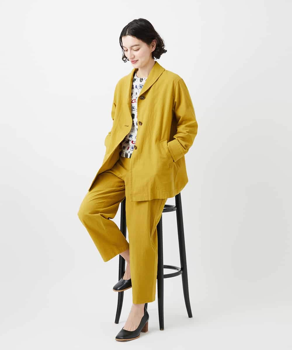 NHLGD86250 GIANNI LO GIUDICE(小さいサイズ)(メゾン ドゥ サンク) コットンナチュラルワッシャーベイカーパンツ グリーン