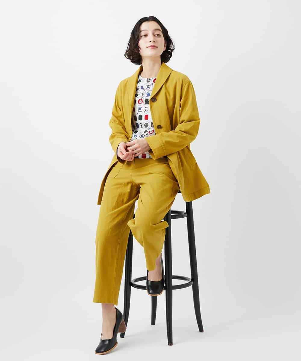 NHLGD86250 GIANNI LO GIUDICE(小さいサイズ)(メゾン ドゥ サンク) コットンナチュラルワッシャーベイカーパンツ グリーン