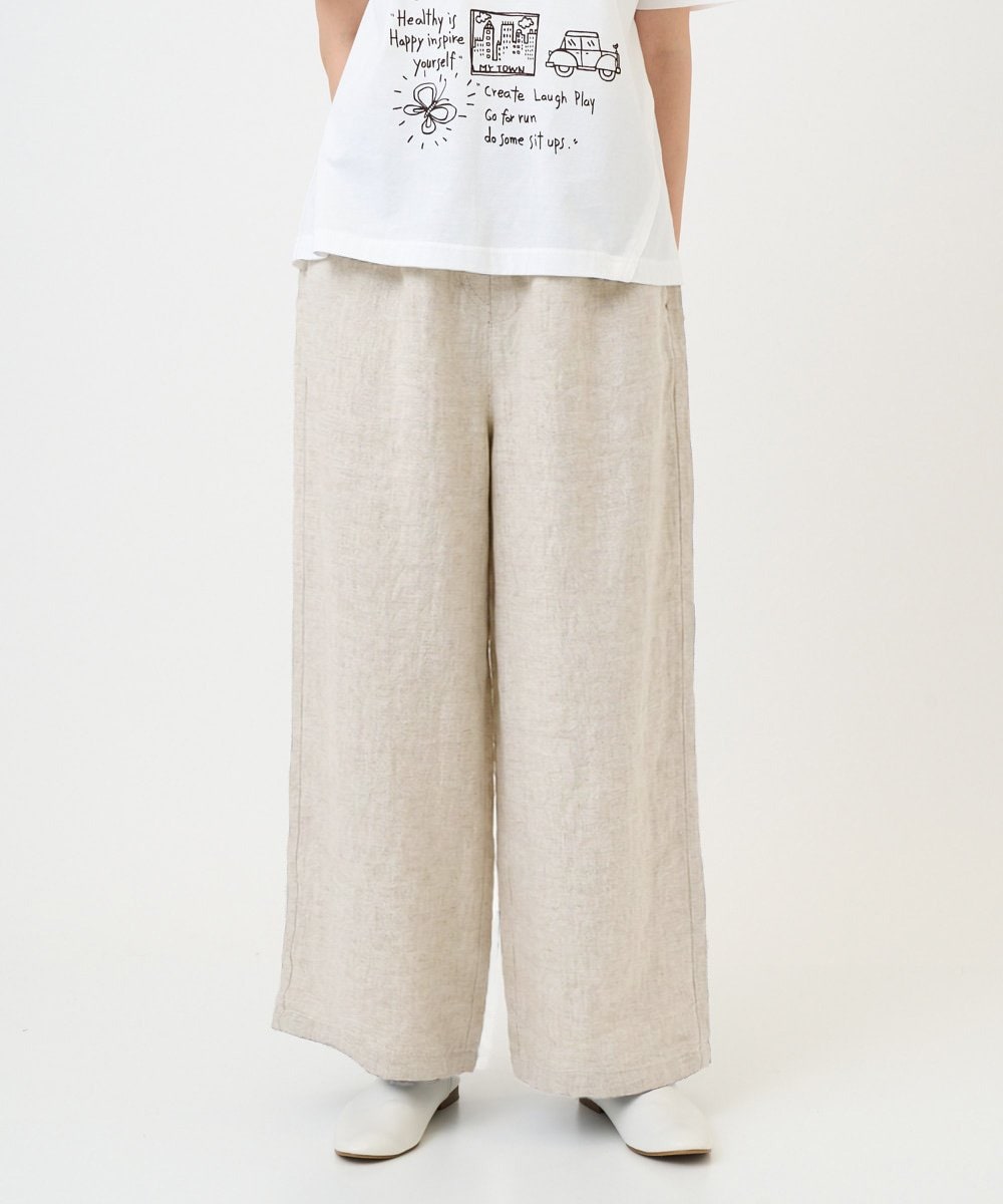 NHLGE40330 GIANNI LO GIUDICE(小さいサイズ)(メゾン ドゥ サンク) デニム調リネンパンツ ネイビー