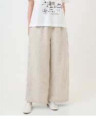 NHLGE40330 GIANNI LO GIUDICE(小さいサイズ)(メゾン ドゥ サンク) デニム調リネンパンツ ベージュ