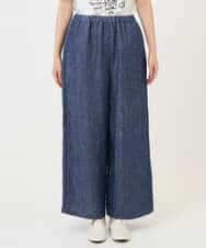 NHLGE40330 GIANNI LO GIUDICE(小さいサイズ)(メゾン ドゥ サンク) デニム調リネンパンツ ネイビー