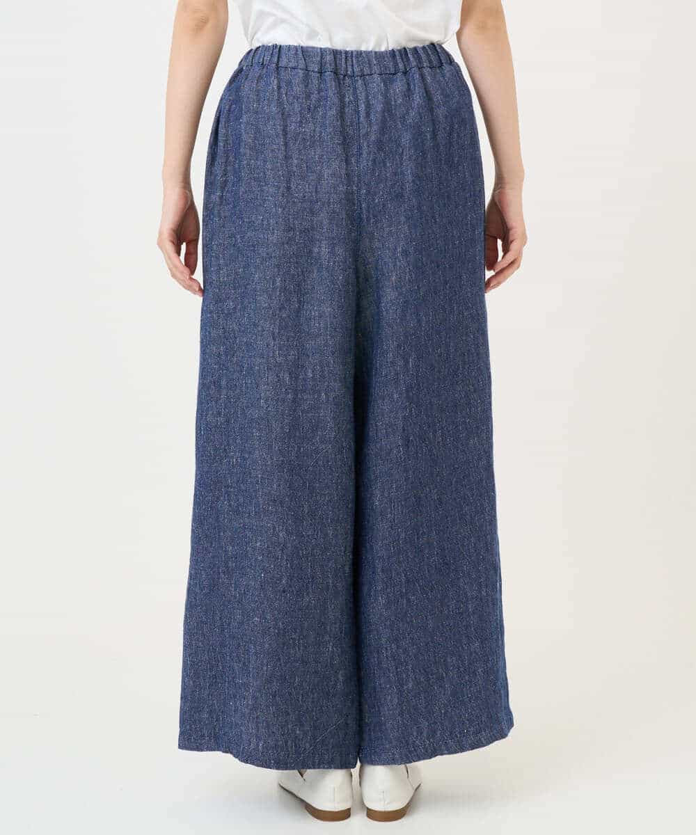 NHLGE40330 GIANNI LO GIUDICE(小さいサイズ)(メゾン ドゥ サンク) デニム調リネンパンツ ネイビー