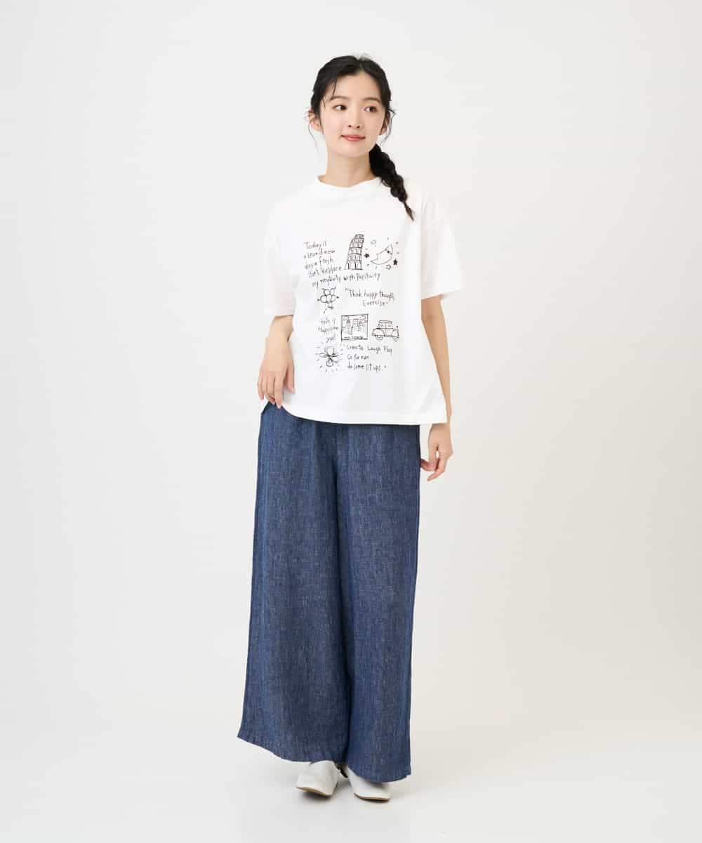 NHLGE40330 GIANNI LO GIUDICE(小さいサイズ)(メゾン ドゥ サンク) デニム調リネンパンツ ネイビー