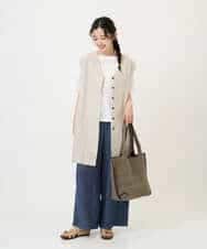 NHLGE40330 GIANNI LO GIUDICE(小さいサイズ)(メゾン ドゥ サンク) デニム調リネンパンツ ネイビー