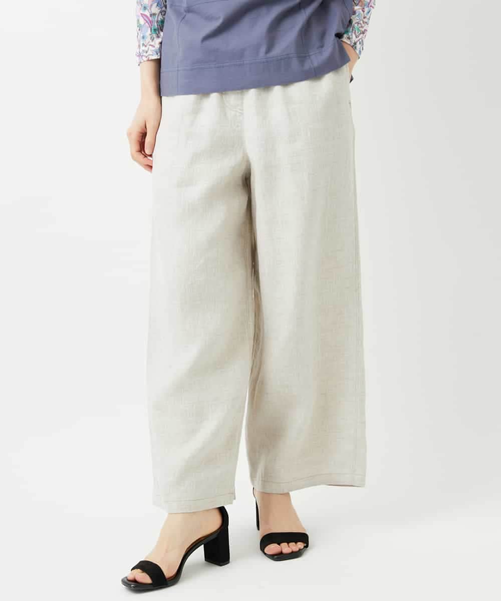 NHLGE40330 GIANNI LO GIUDICE(小さいサイズ)(メゾン ドゥ サンク) [セットアップ対応]デニム調リネンパンツ ベージュ