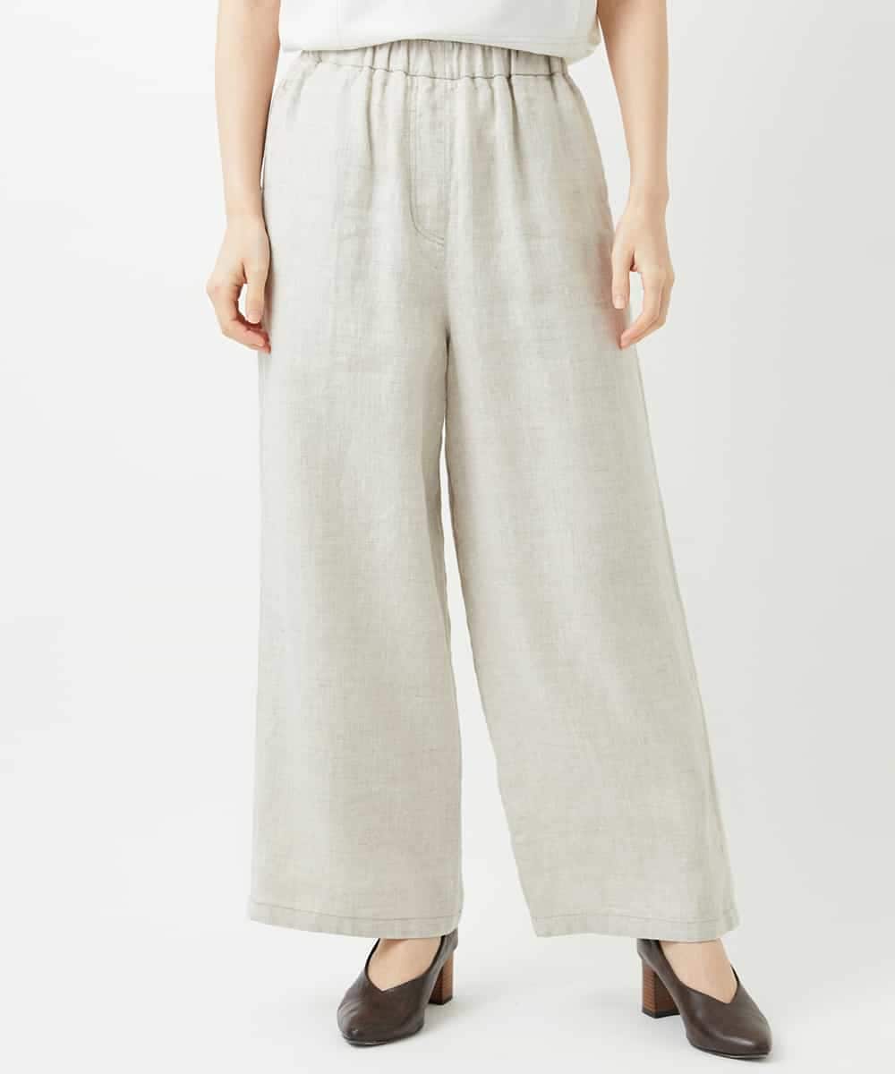 NHLGE40330 GIANNI LO GIUDICE(小さいサイズ)(メゾン ドゥ サンク) [セットアップ対応]デニム調リネンパンツ ベージュ