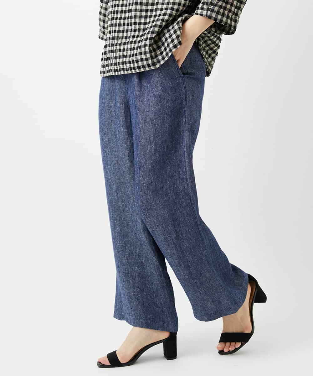 NHLGE40330 GIANNI LO GIUDICE(小さいサイズ)(メゾン ドゥ サンク) [セットアップ対応]デニム調リネンパンツ ベージュ