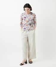 NHLGE40330 GIANNI LO GIUDICE(小さいサイズ)(メゾン ドゥ サンク) [セットアップ対応]デニム調リネンパンツ ベージュ