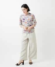 NHLGE40330 GIANNI LO GIUDICE(小さいサイズ)(メゾン ドゥ サンク) [セットアップ対応]デニム調リネンパンツ ベージュ