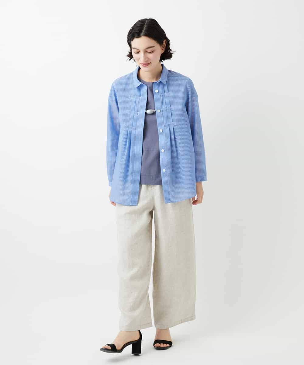 NHLGE40330 GIANNI LO GIUDICE(小さいサイズ)(メゾン ドゥ サンク) [セットアップ対応]デニム調リネンパンツ ベージュ